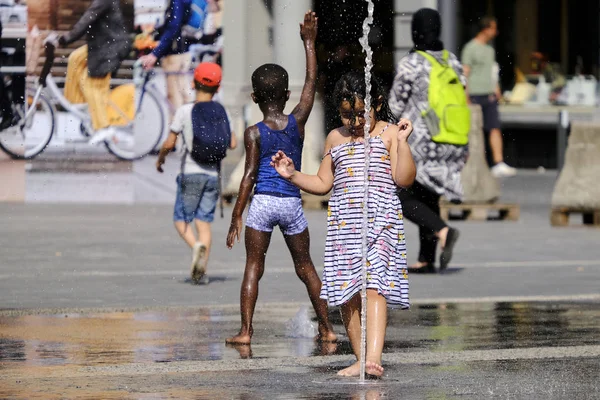 Hittegolf in Brussel, België — Stockfoto