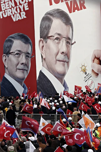 Primeiro Ministro Turquia Líder Partido Justiça Desenvolvimento Akp Ahmet Davutoglu — Fotografia de Stock