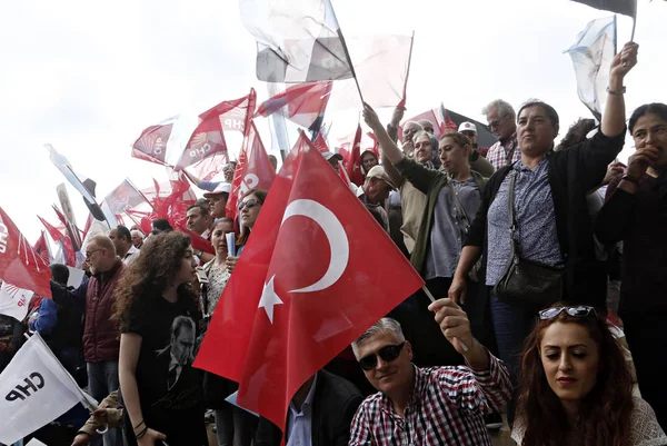 Kemal Kilicdaroglu Vezetője Törökország Ellenzéki Republikánus Népi Párt Chp Beszél — Stock Fotó