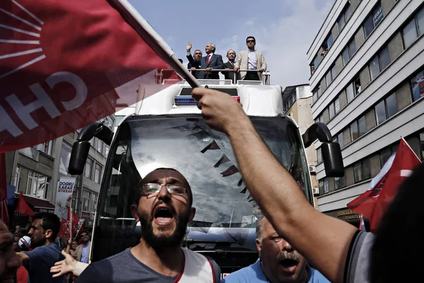 Kemal Kilicdaroglu Vezetője Törökország Ellenzéki Republikánus Népi Párt Chp Beszél — Stock Fotó