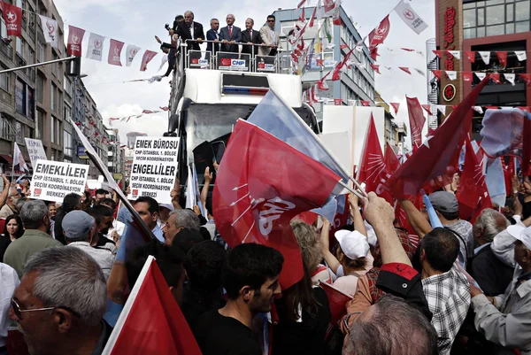 Kemal Kilicdaroglu Vorsitzender Der Wichtigsten Oppositionellen Republikanischen Volkspartei Chp Spricht — Stockfoto