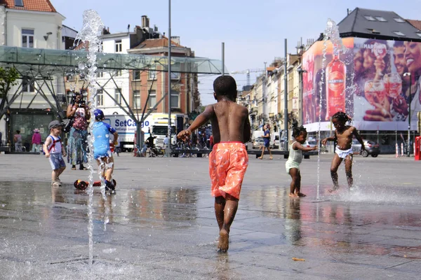 Hittegolf in Brussel, België — Stockfoto