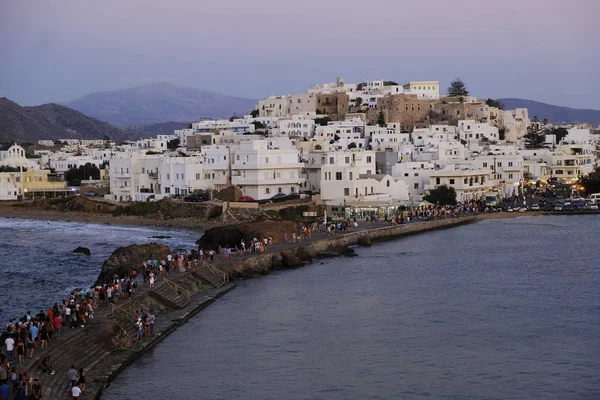 Vue Panoramique Chora Sur Île Naxos Grèce Août 2018 — Photo