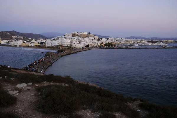 2018年8月15日希腊纳克索斯岛乔拉全景 — 图库照片