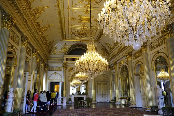 Bezoekers Nemen Een Rondleiding Het Koninklijk Paleis Brussel België Juli — Stockfoto