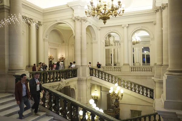 Bezoekers Nemen Een Rondleiding Het Koninklijk Paleis Brussel België Juli — Stockfoto