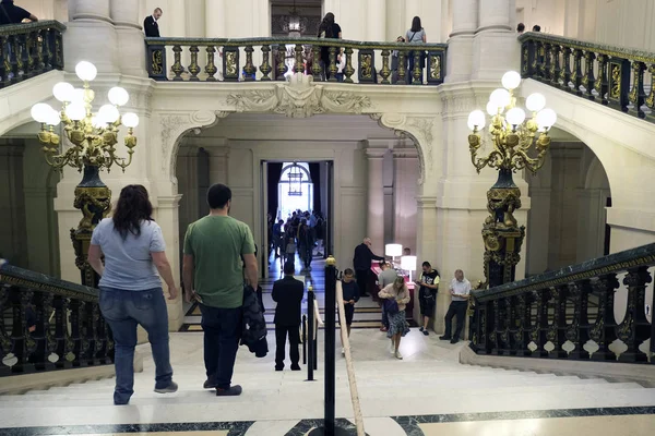 Visitors Take Tour Royal Palace Brussels Belgium July 2019 July — Stock Photo, Image