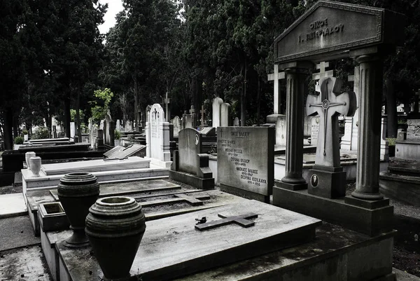 Capela Cemitério Cemitério Ortodoxo Oriental Istambul Turquia Junho 2014 Cemitério — Fotografia de Stock