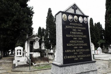 İstanbul Doğu Ortodoks Mezarlığı'nda Mezarlık şapel, Türkiye Haziran'da 4, 2014. Mezarlık, İstanbul'da Ortodoks inancını ilan eden insanların son istirahat gönlüdür.. 