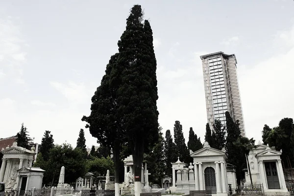 Kaplica Cmentarna Cmentarzu Prawosławnym Stambule Turcji Dniu Czerwca 2014 Miejsce — Zdjęcie stockowe