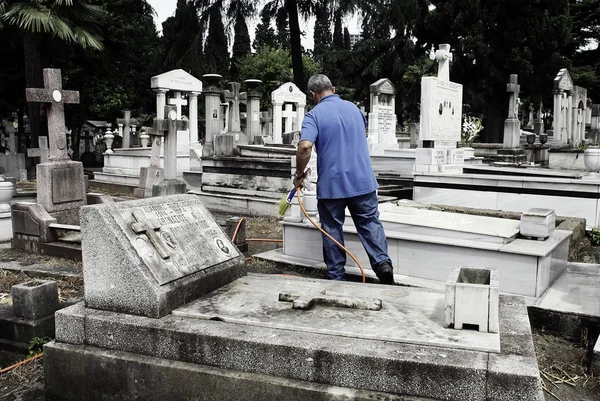 Capela Cemitério Cemitério Ortodoxo Oriental Istambul Turquia Junho 2014 Cemitério — Fotografia de Stock