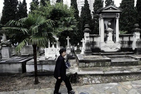Capela Cemitério Cemitério Ortodoxo Oriental Istambul Turquia Junho 2014 Cemitério — Fotografia de Stock