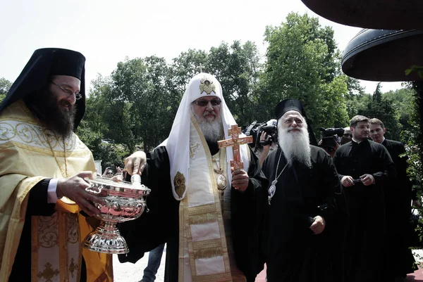 Patriarch Van Moskou Alle Russische Kirill Neemt Deel Aan Een — Stockfoto