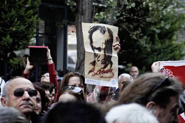 Lidé Účastní Slavnostního Ceremoniálu Muzeu Zakladatele Turecké Republiky Mustafa Kemal — Stock fotografie