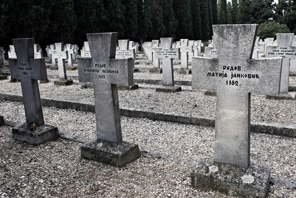 Gravestones World War One Soldiers Zeitenlik Allied Military Cemetery Thessaloniki — Fotografia de Stock
