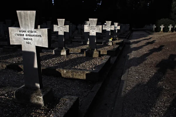 Gravestones World War One Soldiers Zeitenlik Allied Military Cemetery Thessaloniki — Fotografia de Stock