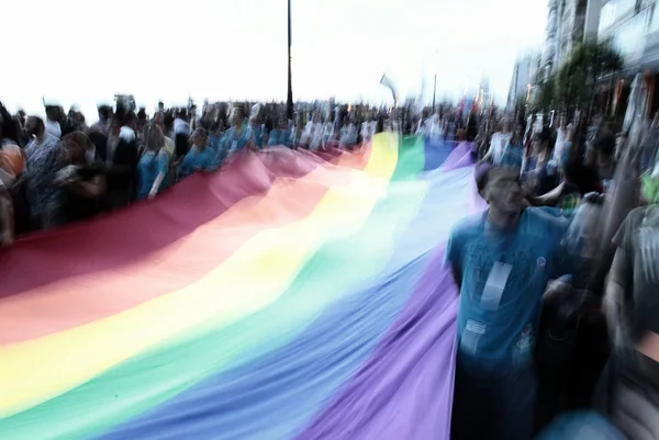 Uczestnicy Marszu Podczas Parady Gay Pride Salonikach Grecja Dniu Czerwca — Zdjęcie stockowe
