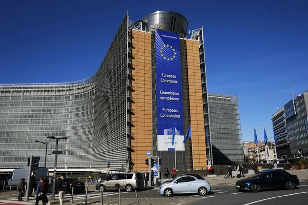 Bruselas Bélgica Febrero 2019 Vista Exterior Sede Comisión Europea —  Fotos de Stock