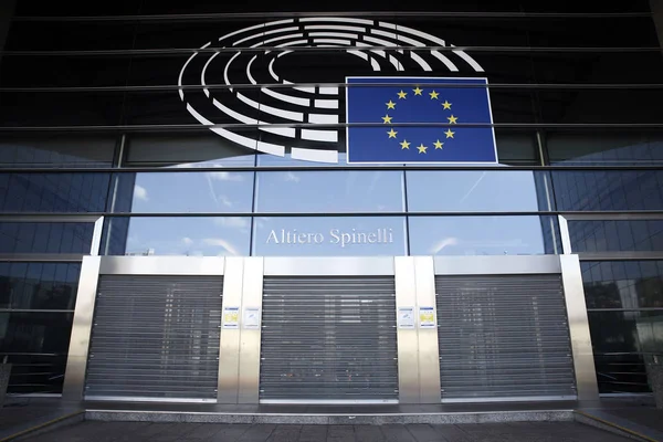 Vista Exterior Del Edificio Del Parlamento Europeo Bruselas Bélgica Octubre — Foto de Stock