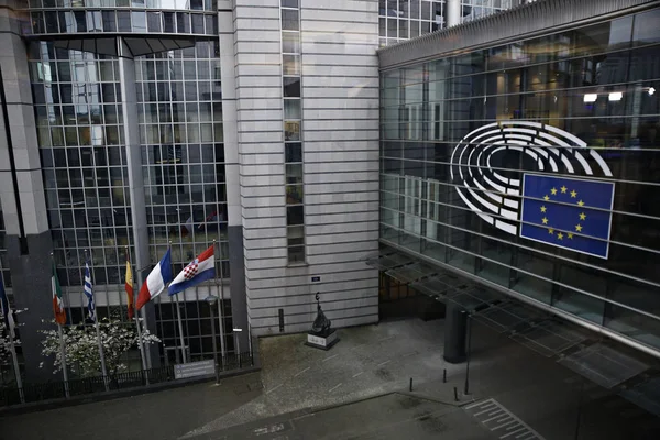 Vista Exterior Del Parlamento Europeo Bruselas Bélgica Bruselas Bélgica Abril —  Fotos de Stock