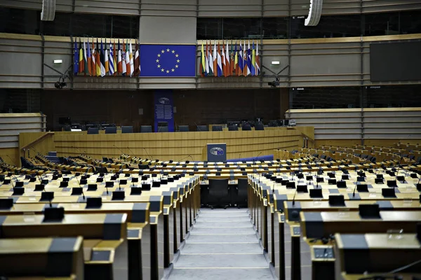 Plenarsaal Des Europäischen Parlaments Brüssel Belgien Brüssel Belgien Apr 2019 — Stockfoto