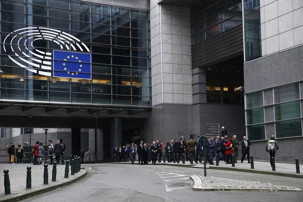 Vnější Pohled Evropský Parlament Bruselu Belgie Bruselu Belgie Duben 2019 — Stock fotografie