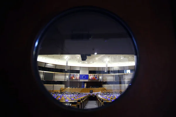 Salle Plénière Parlement Européen Bruxelles Belgique Bruxelles Belgique Février 2019 — Photo