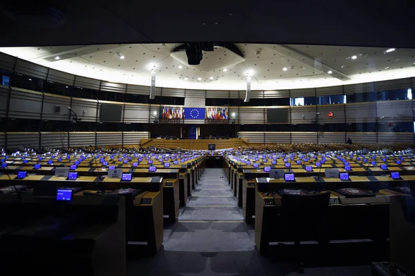 Sala Plenaria Del Parlamento Europeo Bruselas Bélgica Bruselas Bélgica Febrero — Foto de Stock