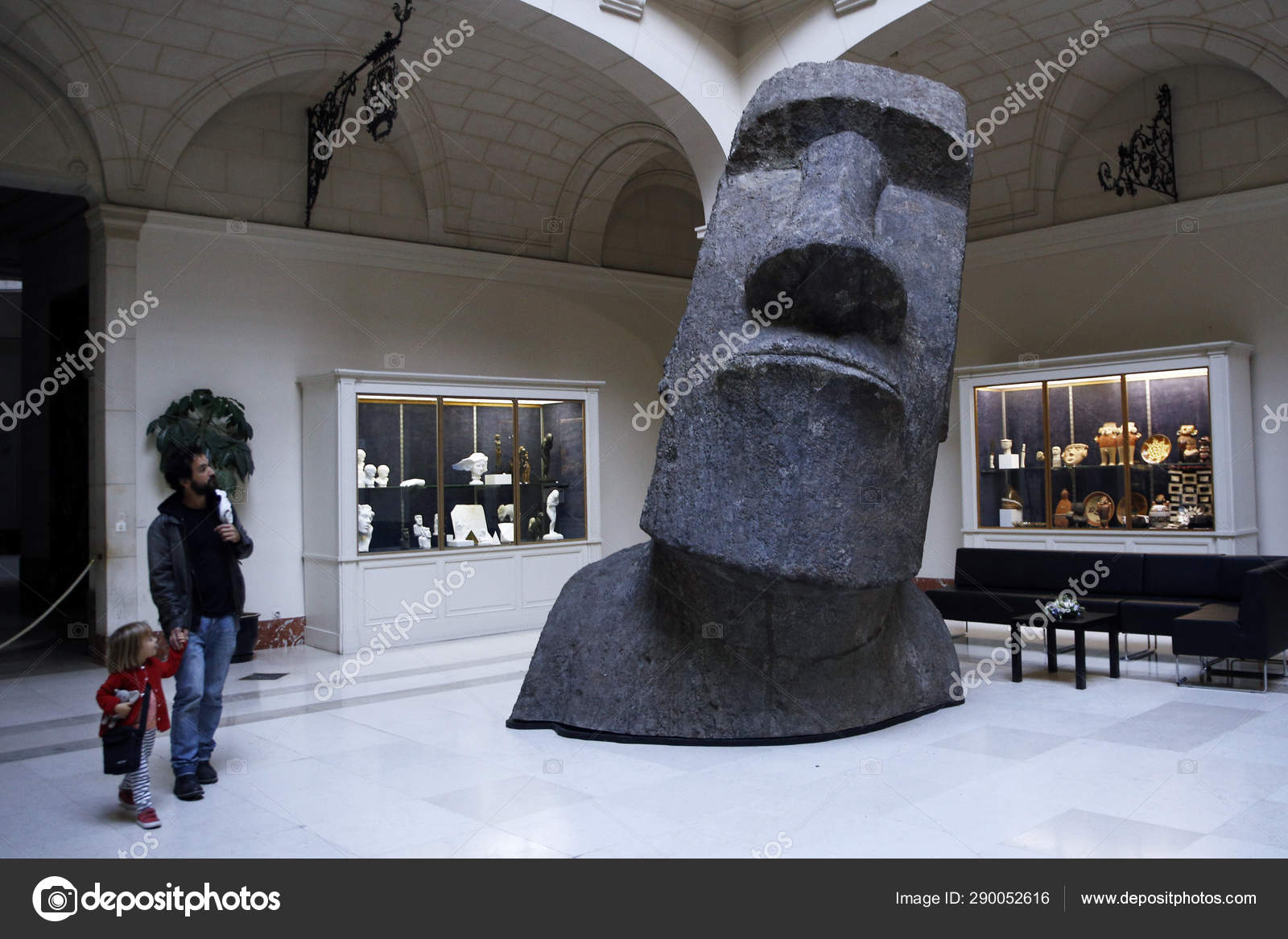 Visitors Take Guided Tour Art History Museum Brussels Belgium Oct