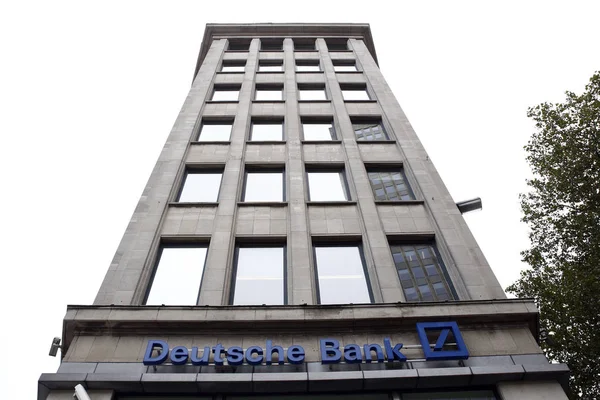 Brüksel Deki Deutsche Bank Şubesinin Dış Görünümü Belçika Eylül 2018 — Stok fotoğraf