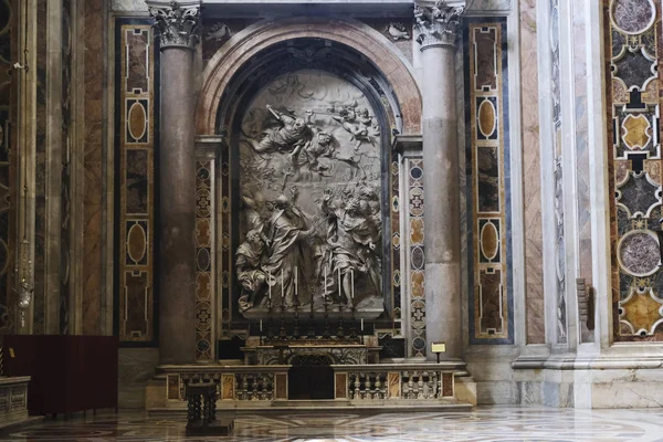 Veduta Interna Della Basilica San Pietro Città Del Vaticano Aprile — Foto Stock