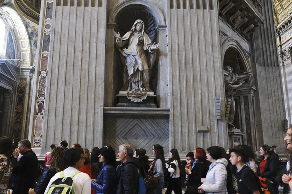 Интерьер Базилики Святого Петра Ватикане Апреля 2019 — стоковое фото