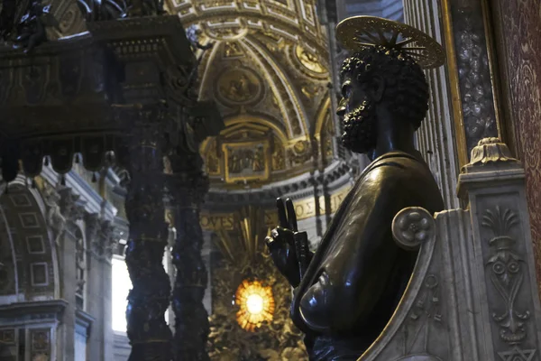 Vista Interior Basílica São Pedro Cidade Vaticano Abril 2019 — Fotografia de Stock