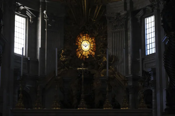 Vista Interior Basílica São Pedro Cidade Vaticano Abril 2019 — Fotografia de Stock