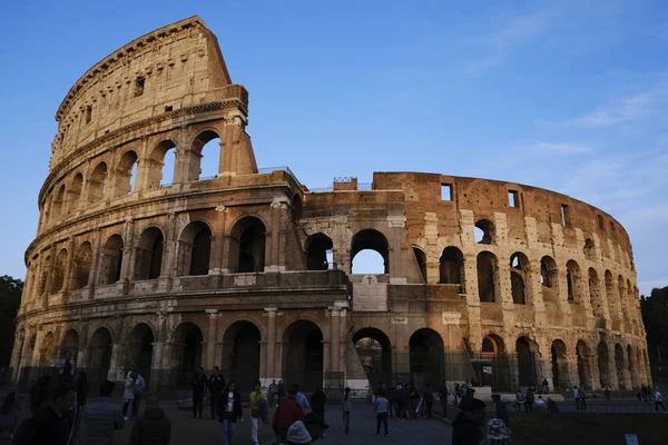 Außenansicht Des Kolosseums Rom Italien April 2019 — Stockfoto