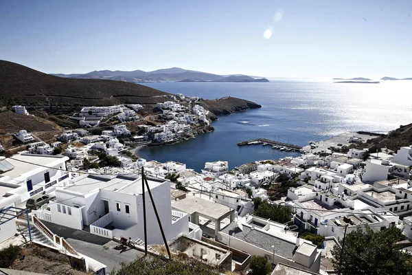 Vista Ciudad Chora Isla Griega Astypalaia Complejo Islas Del Dodecaneso —  Fotos de Stock