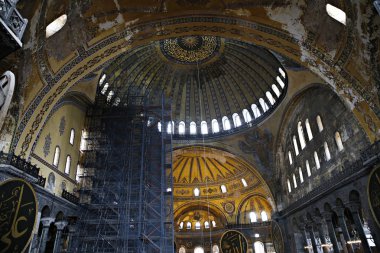 Turistler İstanbul'daki Ayasofya müzesini ziyaret etti, 4 Ocak 2019