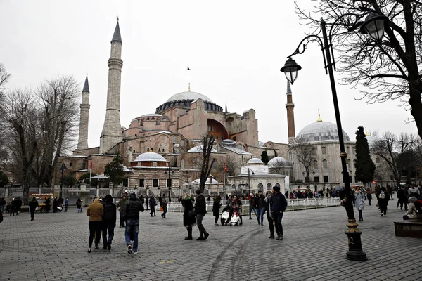 Buitenkant Van Het Hagia Sophia Museum Istanboel Turkije Jan 2019 — Stockfoto
