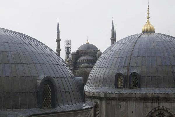 Uitzicht Blauwe Moskee Gezien Vanuit Het Hagia Sophia Museum Istanboel — Stockfoto
