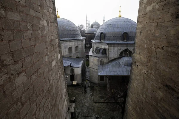 Vista Mezquita Azul Vista Desde Museo Hagia Sophia Estambul Turquía — Foto de Stock