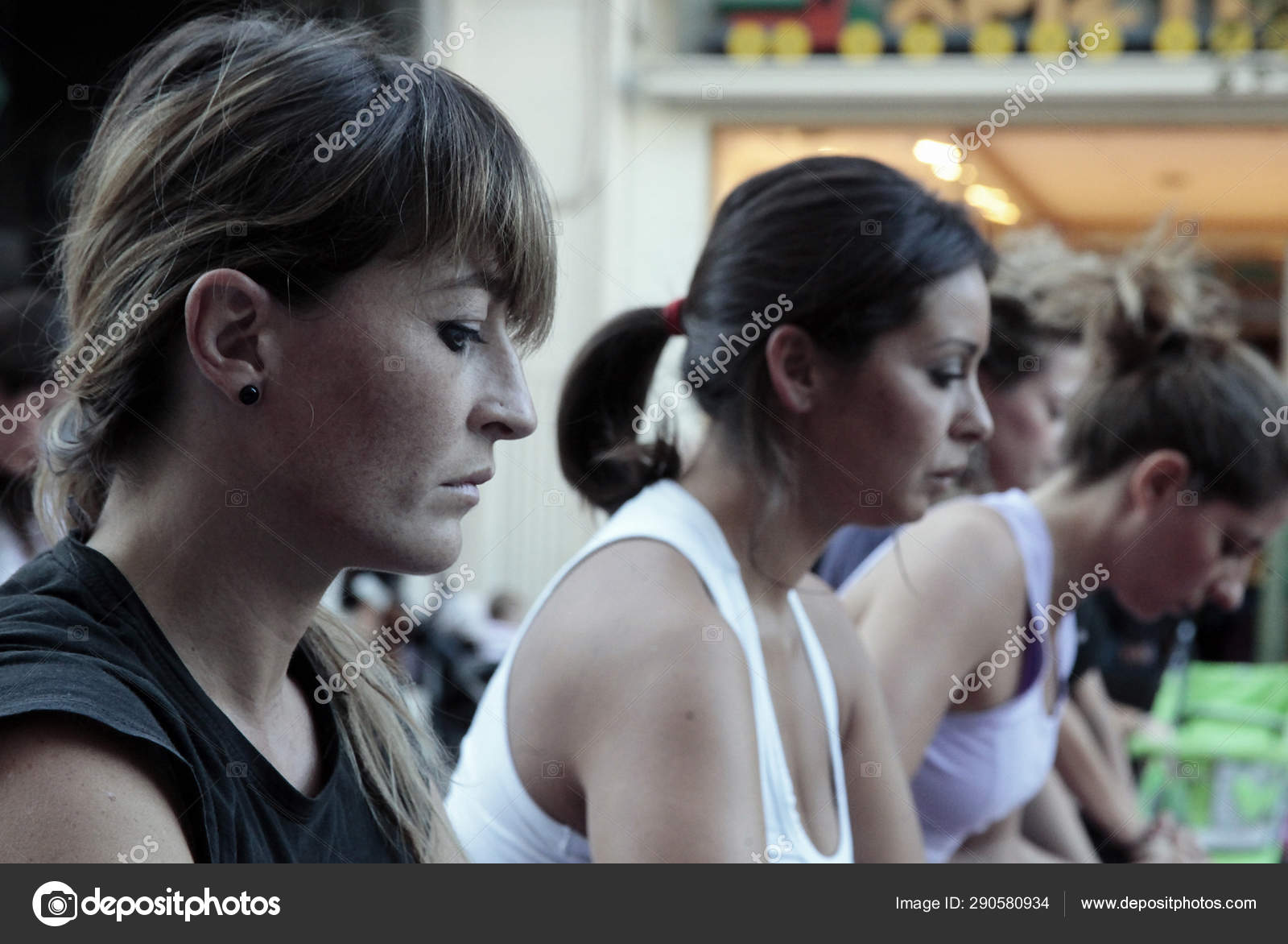 Yoga Enthusiasts Take Part Mass Yoga Session International Yoga Day ...