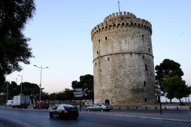 Yunanistan'daki Selanik Beyaz Kulesi'nin dış görünümü 22 Ağustos 2019