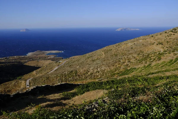 Vineyard Sunset Serifos Island Greece Aug 2019 — Stock Photo, Image