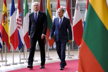 Litvanya Cumhurbaşkanı Gitanas Nauseda Brüksel,Belçika'yı ziyaret etti