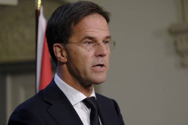 Hollanda Başbakanı Mark Rutte ve Yunanistan Başbakanı Kyriakos Mitsotakis 3 Eylül 2019 tarihinde Hollanda'nın Lahey kentinde düzenlenen ortak basın toplantısına katıldılar..