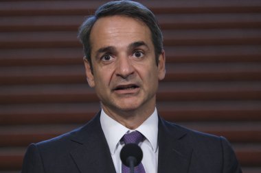 Hollanda Başbakanı Mark Rutte ve Yunanistan Başbakanı Kyriakos Mitsotakis 3 Eylül 2019 tarihinde Hollanda'nın Lahey kentinde düzenlenen ortak basın toplantısına katıldılar..