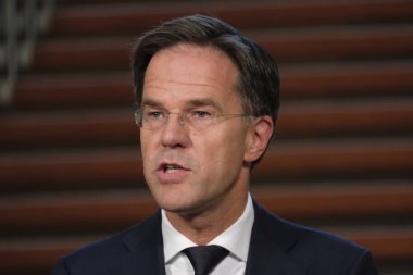 Hollanda Başbakanı Mark Rutte ve Yunanistan Başbakanı Kyriakos Mitsotakis 3 Eylül 2019 tarihinde Hollanda'nın Lahey kentinde düzenlenen ortak basın toplantısına katıldılar..