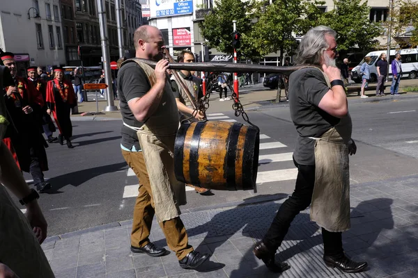 Celebrazione di Saint-Arnould, Patrono dei birrai a Bruxelles — Foto Stock