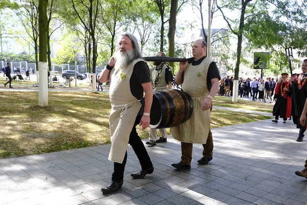 Celebrazione di Saint-Arnould, Patrono dei birrai a Bruxelles — Foto Stock