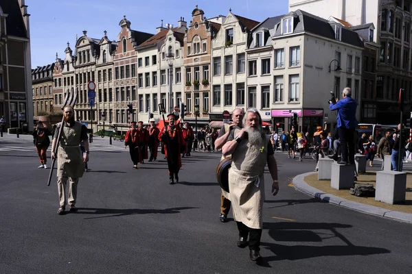 Celebrazione di Saint-Arnould, Patrono dei birrai a Bruxelles — Foto Stock